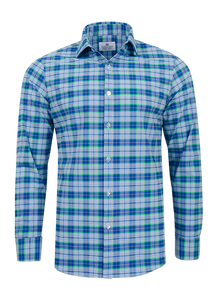 "Augusta" Green & Blue Plaidd